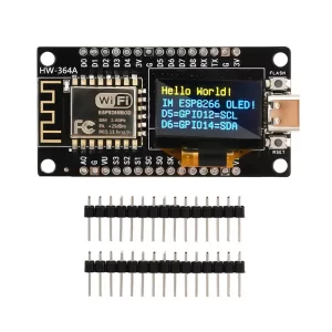 ESP8266 NodeMCU 0.96'' OLED Ekranlı Wi-Fi Kontroller kartı (SSD1306 CH340 Type-C)